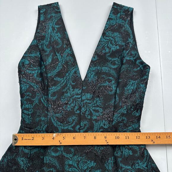 Alice And Oliva Dress Womens 4 Black Teal Mini Sleeveless Party Hoco Sorority - Picture 11 of 14